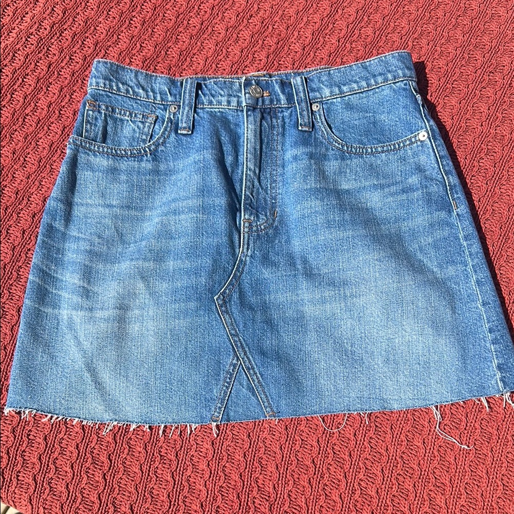 Madewell denim mini skirt, 28